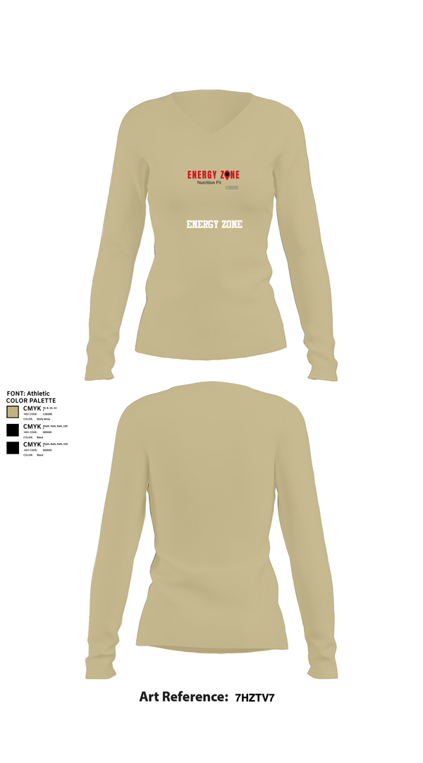 Womens Long Sleeve Vneck Shirt, Energy Zone, , Teamtime, Team time, sublimation, custom sports apparel, team uniforms, spirit wear, spiritwear, sports uniforms, custom shirts, team store, custom team store, fundraiser sports, apparel fundraiser
