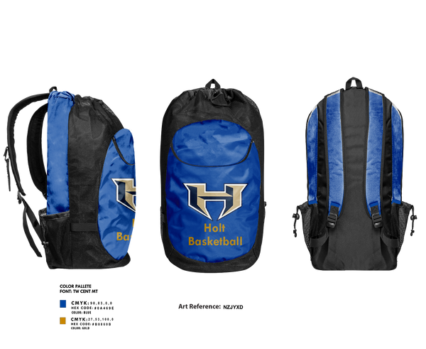 Gear Bag, Holt High School Basketball, Women's Basketball, Teamtime, Team time, sublimation, custom sports apparel, team uniforms, spirit wear, spiritwear, sports uniforms, custom shirts, team store, custom team store, fundraiser sports, apparel fundraiser