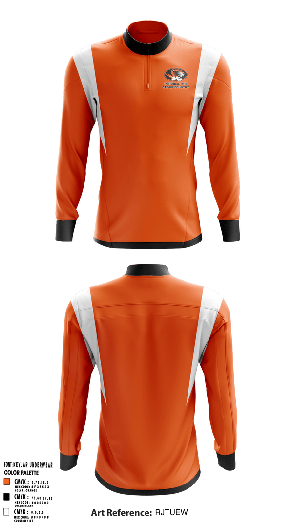 Quarter Zip Jacket, Republic R-III High School Cross Country, Cross Country, Teamtime, Team time, sublimation, custom sports apparel, team uniforms, spirit wear, spiritwear, sports uniforms, custom shirts, team store, custom team store, fundraiser sports, apparel fundraiser