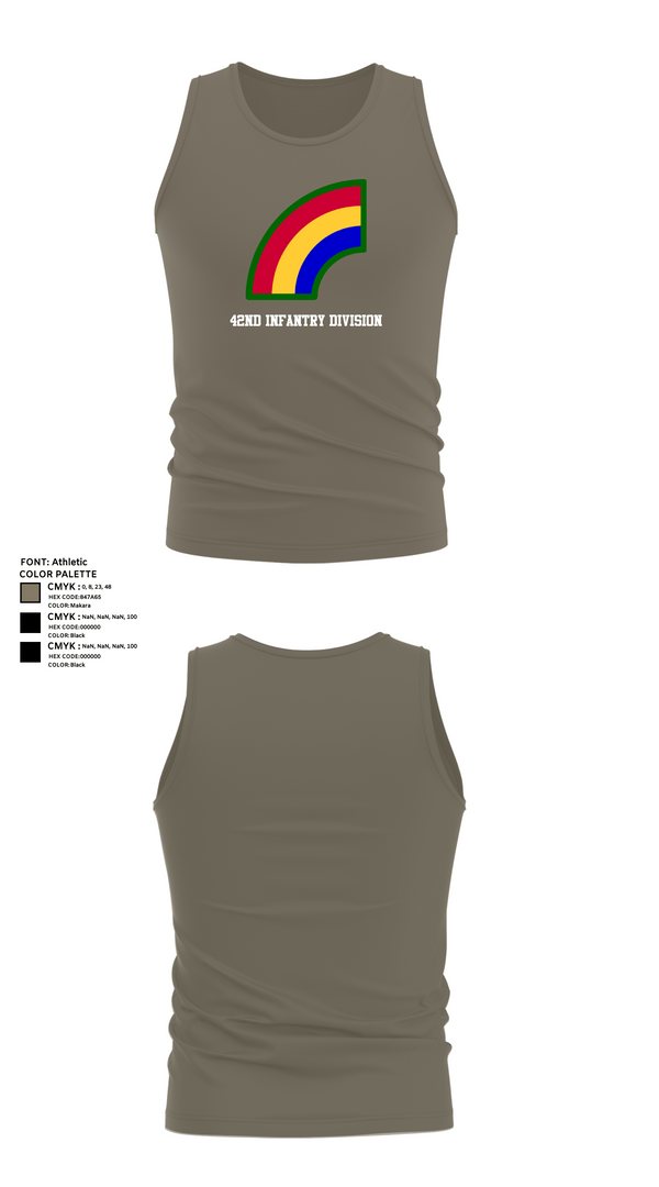 Tank Top, 42ND Infantry Division, Army, Teamtime, Team time, sublimation, custom sports apparel, team uniforms, spirit wear, spiritwear, sports uniforms, custom shirts, team store, custom team store, fundraiser sports, apparel fundraiser