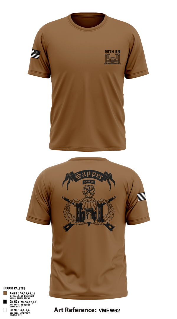 Old School Cotton Feel Shirt, 95TH EN, Army, Teamtime, Team time, sublimation, custom sports apparel, team uniforms, spirit wear, spiritwear, sports uniforms, custom shirts, team store, custom team store, fundraiser sports, apparel fundraiser