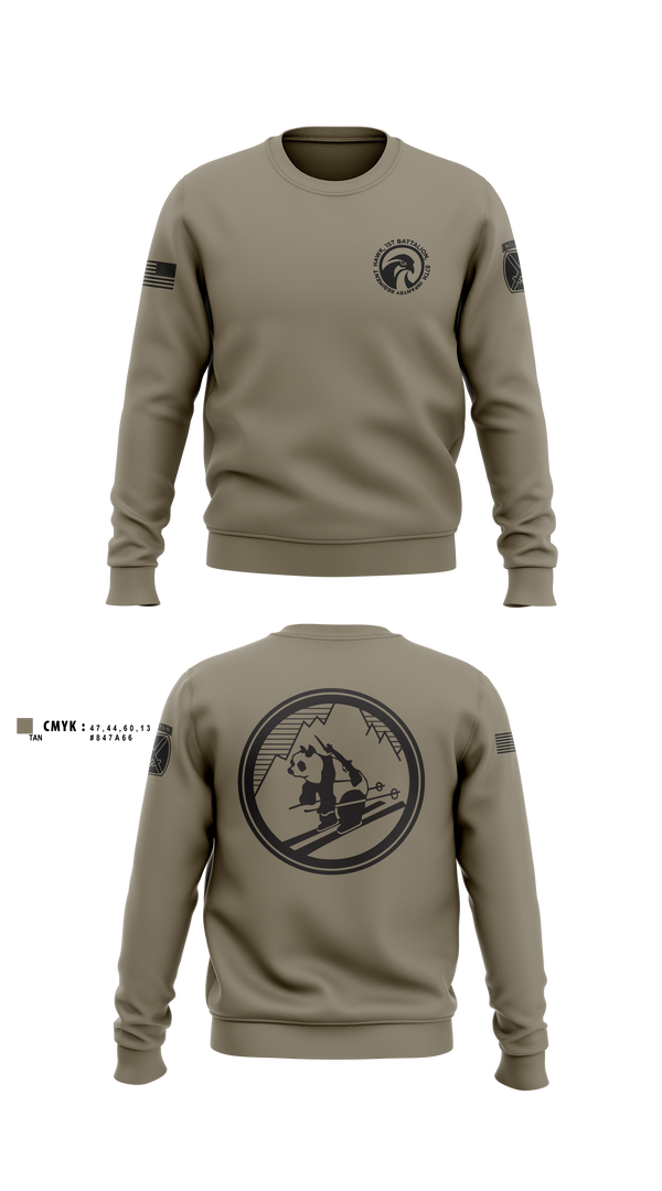 Crew Neck Sweatshirt, Diesel, 3-71CAV, Army, Teamtime, Team time, sublimation, custom sports apparel, team uniforms, spirit wear, spiritwear, sports uniforms, custom shirts, team store, custom team store, fundraiser sports, apparel fundraiser
