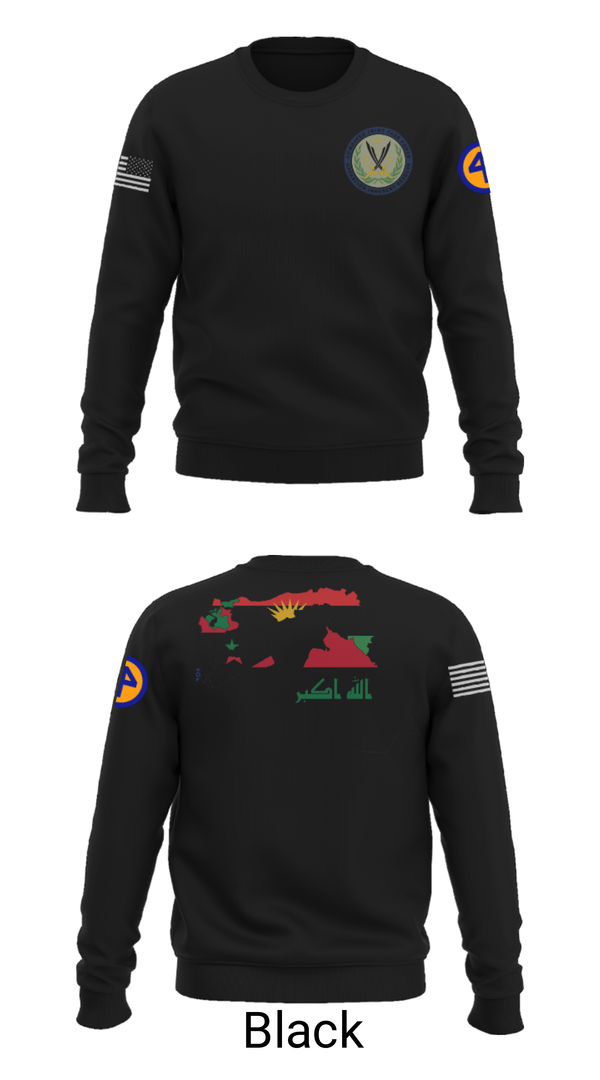 Crew Neck Sweatshirt, 44th ICBT, National Guard, Teamtime, Team time, sublimation, custom sports apparel, team uniforms, spirit wear, spiritwear, sports uniforms, custom shirts, team store, custom team store, fundraiser sports, apparel fundraiser