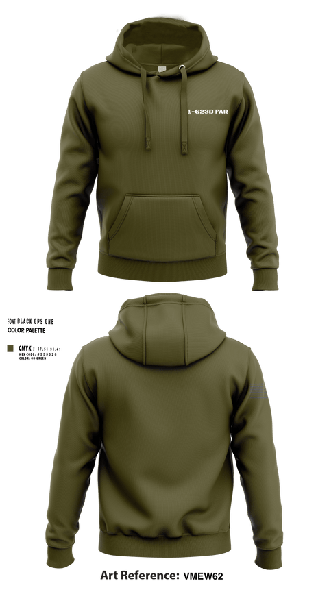 Hoodie, 1/623rd FAR1-623D FAR, National Guard, Teamtime, Team time, sublimation, custom sports apparel, team uniforms, spirit wear, spiritwear, sports uniforms, custom shirts, team store, custom team store, fundraiser sports, apparel fundraiser