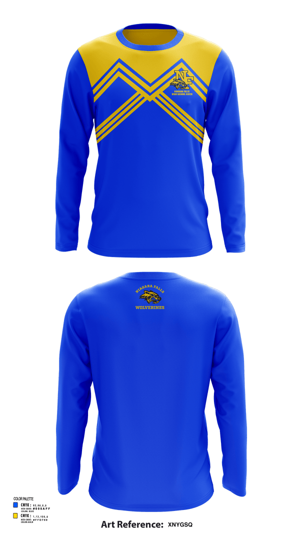 Long Sleeve Performance Shirt, Niagara Falls High School Cheer, Cheer, Teamtime, Team time, sublimation, custom sports apparel, team uniforms, spirit wear, spiritwear, sports uniforms, custom shirts, team store, custom team store, fundraiser sports, apparel fundraiser
