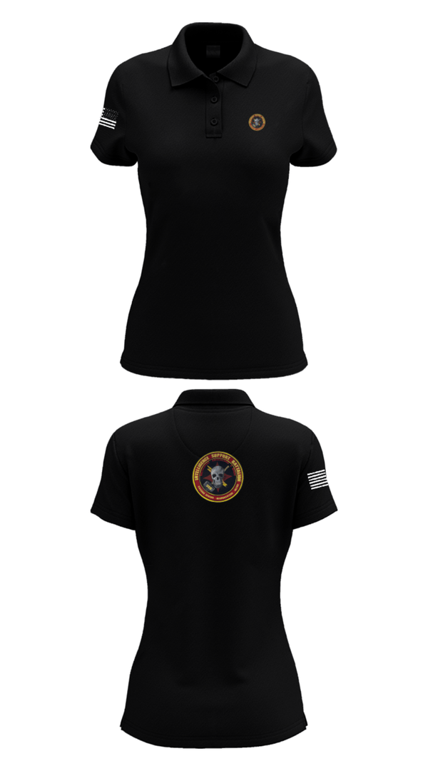 Womens Short Sleeve Performance Polo, Battle Space Surveillance Company, Marines, Teamtime, Team time, sublimation, custom sports apparel, team uniforms, spirit wear, spiritwear, sports uniforms, custom shirts, team store, custom team store, fundraiser sports, apparel fundraiser