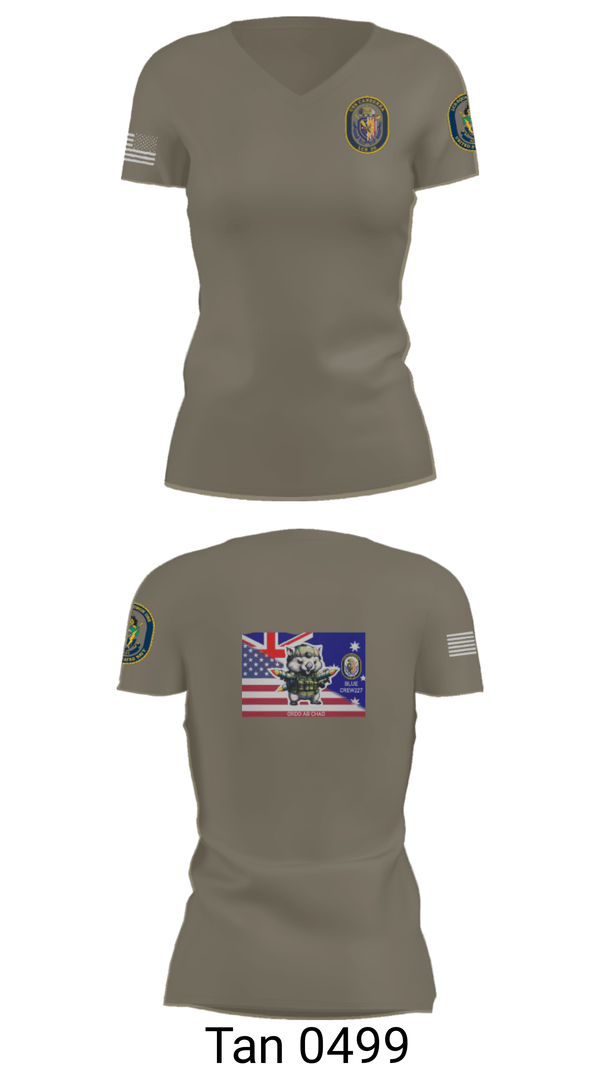 Womens Short Sleeve Vneck Shirt, USS CANBERRA (LCS 30), Navy, Teamtime, Team time, sublimation, custom sports apparel, team uniforms, spirit wear, spiritwear, sports uniforms, custom shirts, team store, custom team store, fundraiser sports, apparel fundraiser
