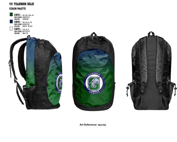Gear Bag, The Gunston School Volleyball, Women's Volleyball, Teamtime, Team time, sublimation, custom sports apparel, team uniforms, spirit wear, spiritwear, sports uniforms, custom shirts, team store, custom team store, fundraiser sports, apparel fundraiser
