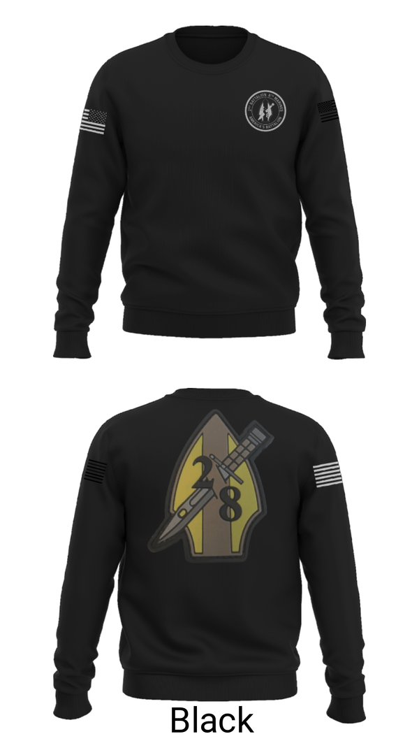 Crew Neck Sweatshirt, 2nd bn 8th Marines, Marines, Teamtime, Team time, sublimation, custom sports apparel, team uniforms, spirit wear, spiritwear, sports uniforms, custom shirts, team store, custom team store, fundraiser sports, apparel fundraiser