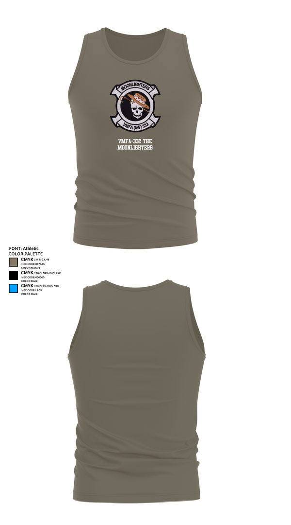 Tank Top, VMFA-332 The Moonlighters, Marines, Teamtime, Team time, sublimation, custom sports apparel, team uniforms, spirit wear, spiritwear, sports uniforms, custom shirts, team store, custom team store, fundraiser sports, apparel fundraiser