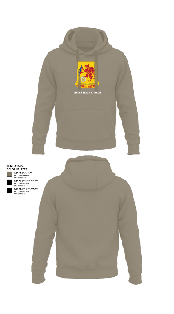 Hoodie, 2nd Chemical Battalion, Army, Teamtime, Team time, sublimation, custom sports apparel, team uniforms, spirit wear, spiritwear, sports uniforms, custom shirts, team store, custom team store, fundraiser sports, apparel fundraiser
