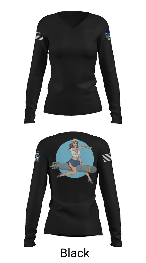 Womens Long Sleeve Vneck Shirt, 733, Navy, Teamtime, Team time, sublimation, custom sports apparel, team uniforms, spirit wear, spiritwear, sports uniforms, custom shirts, team store, custom team store, fundraiser sports, apparel fundraiser