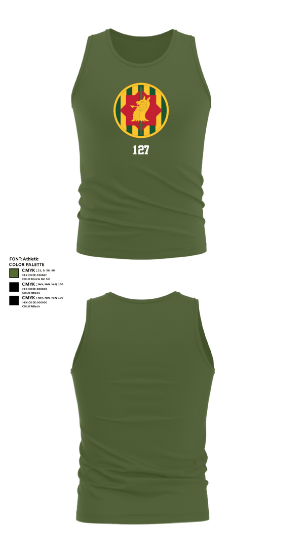 Tank Top, 127, Army, Teamtime, Team time, sublimation, custom sports apparel, team uniforms, spirit wear, spiritwear, sports uniforms, custom shirts, team store, custom team store, fundraiser sports, apparel fundraiser