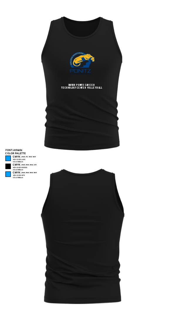 Tank Top, David H Ponitz Career Technology Center Volleyball, Men's Volleyball, Teamtime, Team time, sublimation, custom sports apparel, team uniforms, spirit wear, spiritwear, sports uniforms, custom shirts, team store, custom team store, fundraiser sports, apparel fundraiser
