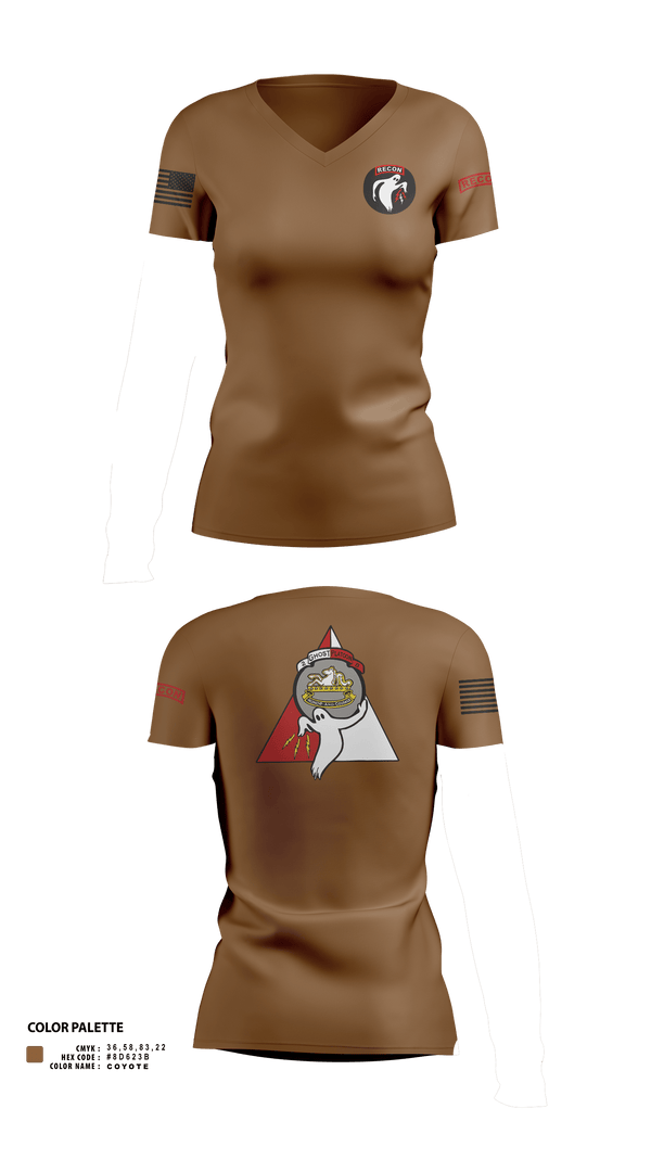 Womens Short Sleeve Vneck Shirt, Ghost Platoon, HHC, 2-8 CAV, 1ABCT, 1CD, , Teamtime, Team time, sublimation, custom sports apparel, team uniforms, spirit wear, spiritwear, sports uniforms, custom shirts, team store, custom team store, fundraiser sports, apparel fundraiser