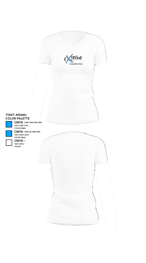 Womens Short Sleeve Vneck Shirt, Southwestern Youth Association Cheer, Cheer, Teamtime, Team time, sublimation, custom sports apparel, team uniforms, spirit wear, spiritwear, sports uniforms, custom shirts, team store, custom team store, fundraiser sports, apparel fundraiser
