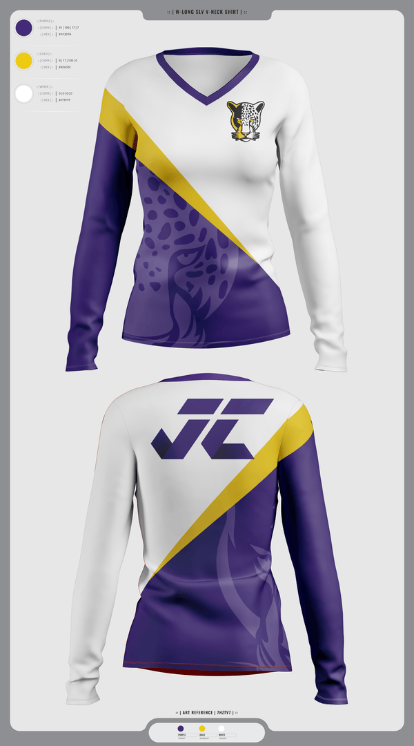 Womens Long Sleeve Vneck Shirt, Jacksonville College Cross Country, Cross Country, Teamtime, Team time, sublimation, custom sports apparel, team uniforms, spirit wear, spiritwear, sports uniforms, custom shirts, team store, custom team store, fundraiser sports, apparel fundraiser
