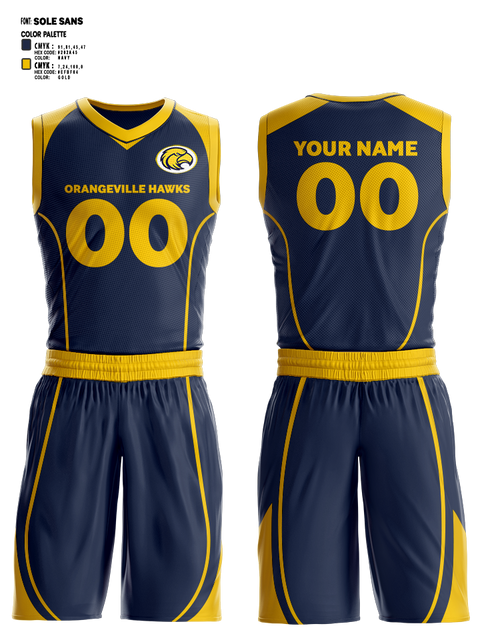 Basketball Uniform, Orangeville Hawks Basketball, Men's Basketball, Teamtime, Team time, sublimation, custom sports apparel, team uniforms, spirit wear, spiritwear, sports uniforms, custom shirts, team store, custom team store, fundraiser sports, apparel fundraiser