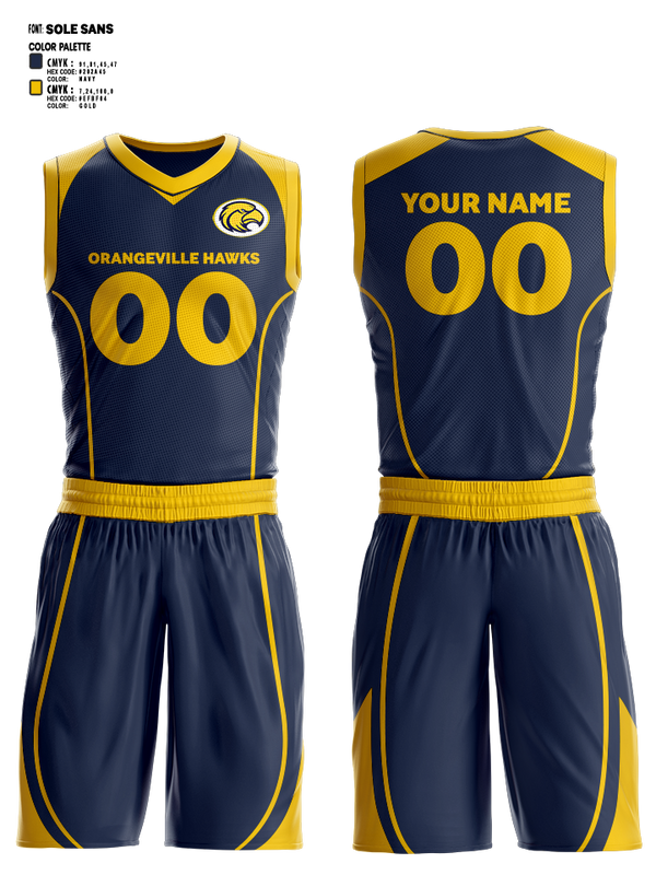 Basketball Uniform, Orangeville Hawks Basketball, Men's Basketball, Teamtime, Team time, sublimation, custom sports apparel, team uniforms, spirit wear, spiritwear, sports uniforms, custom shirts, team store, custom team store, fundraiser sports, apparel fundraiser