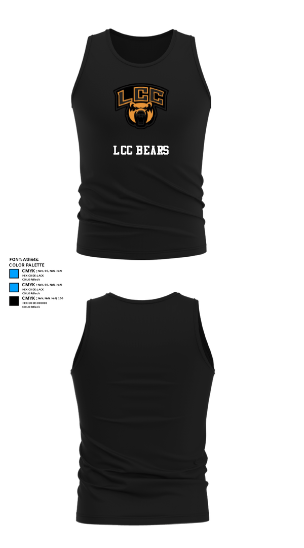 Tank Top, LCC Bears, Golf, Teamtime, Team time, sublimation, custom sports apparel, team uniforms, spirit wear, spiritwear, sports uniforms, custom shirts, team store, custom team store, fundraiser sports, apparel fundraiser