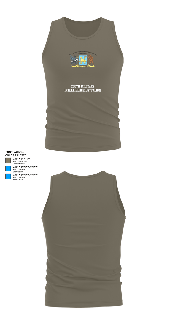 Tank Top, 250th Military Intelligence Battalion, National Guard, Teamtime, Team time, sublimation, custom sports apparel, team uniforms, spirit wear, spiritwear, sports uniforms, custom shirts, team store, custom team store, fundraiser sports, apparel fundraiser