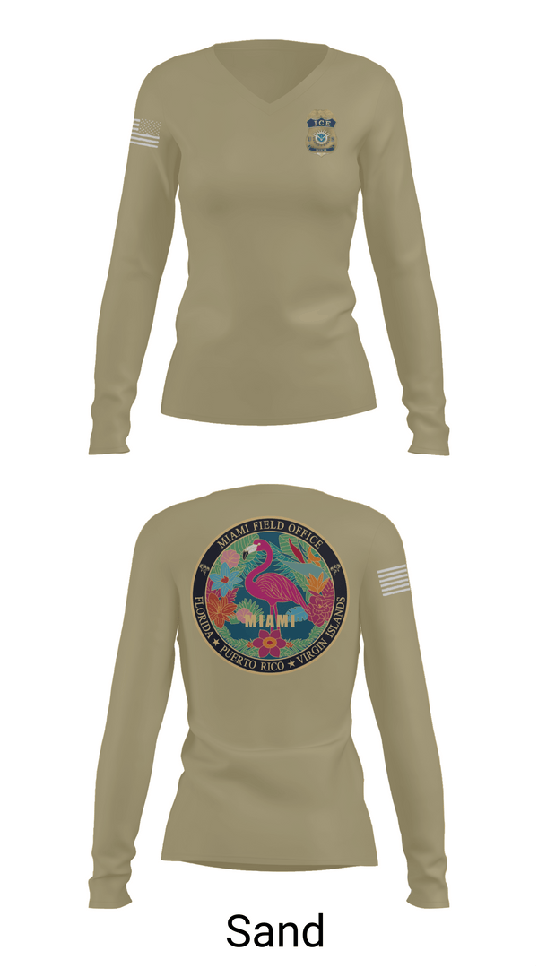 Womens Long Sleeve Vneck Shirt, Criminal Apprehension Program, Police, Teamtime, Team time, sublimation, custom sports apparel, team uniforms, spirit wear, spiritwear, sports uniforms, custom shirts, team store, custom team store, fundraiser sports, apparel fundraiser