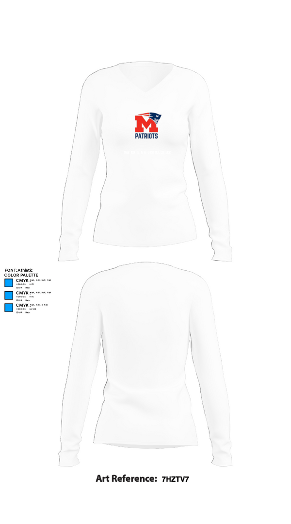 Womens Long Sleeve Vneck Shirt, Marion High School Cheer, Cheer, Teamtime, Team time, sublimation, custom sports apparel, team uniforms, spirit wear, spiritwear, sports uniforms, custom shirts, team store, custom team store, fundraiser sports, apparel fundraiser