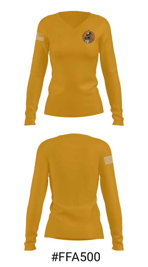 Women's Long Sleeve Vneck Shirt, Warwick High School Track, Track & Field, Teamtime, Team time, sublimation, custom sports apparel, team uniforms, spirit wear, spiritwear, sports uniforms, custom shirts, team store, custom team store, fundraiser sports, apparel fundraiser
