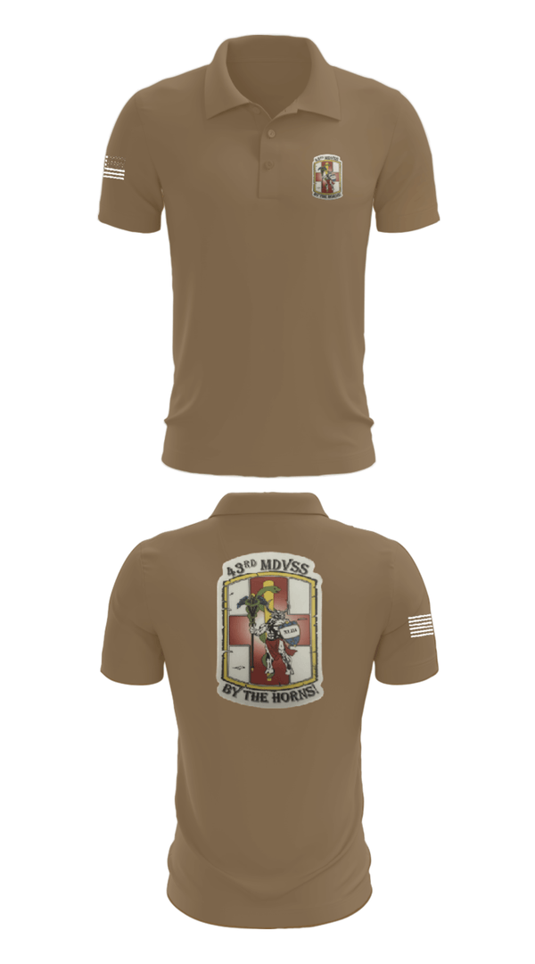 Short Sleeve Performance Polo, 43rd Medical Detachment, , Teamtime, Team time, sublimation, custom sports apparel, team uniforms, spirit wear, spiritwear, sports uniforms, custom shirts, team store, custom team store, fundraiser sports, apparel fundraiser