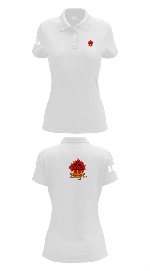 Womens Short Sleeve Performance Polo, 3 O's, , Teamtime, Team time, sublimation, custom sports apparel, team uniforms, spirit wear, spiritwear, sports uniforms, custom shirts, team store, custom team store, fundraiser sports, apparel fundraiser