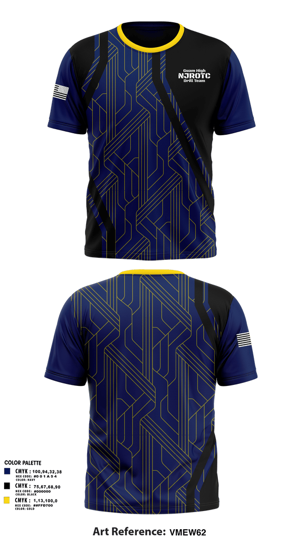 Short Sleeve Performance Shirt, Guam High NJROTC Drill Team, , Teamtime, Team time, sublimation, custom sports apparel, team uniforms, spirit wear, spiritwear, sports uniforms, custom shirts, team store, custom team store, fundraiser sports, apparel fundraiser