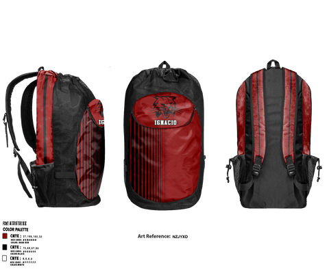 Gear Bag, Ignacio High School Volleyball, Women's Volleyball, Teamtime, Team time, sublimation, custom sports apparel, team uniforms, spirit wear, spiritwear, sports uniforms, custom shirts, team store, custom team store, fundraiser sports, apparel fundraiser