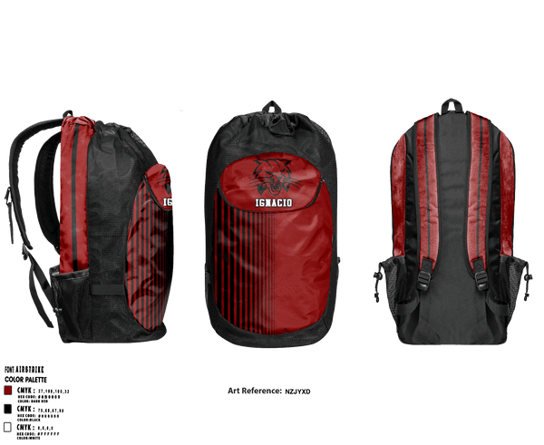 Gear Bag, Ignacio High School Volleyball, Women's Volleyball, Teamtime, Team time, sublimation, custom sports apparel, team uniforms, spirit wear, spiritwear, sports uniforms, custom shirts, team store, custom team store, fundraiser sports, apparel fundraiser