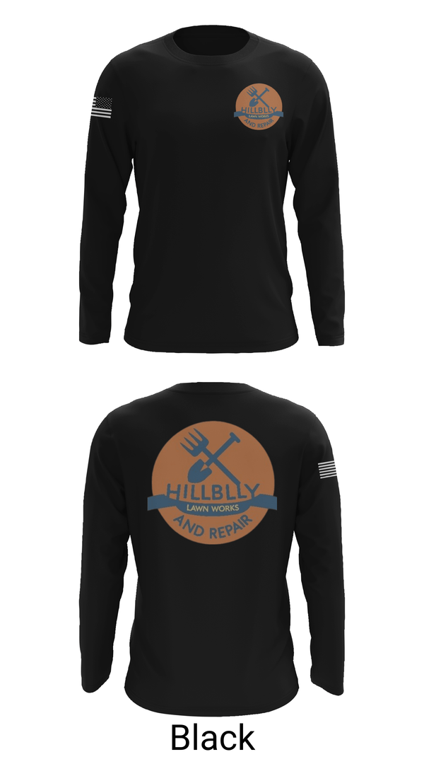 Long Sleeve Performance Shirt, Hillbilly Lawn Works And Repair, , Teamtime, Team time, sublimation, custom sports apparel, team uniforms, spirit wear, spiritwear, sports uniforms, custom shirts, team store, custom team store, fundraiser sports, apparel fundraiser
