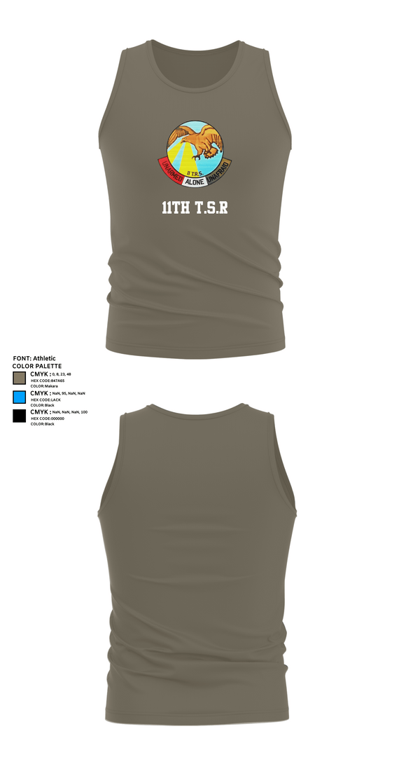 Tank Top, 11th T.S.R, Navy, Teamtime, Team time, sublimation, custom sports apparel, team uniforms, spirit wear, spiritwear, sports uniforms, custom shirts, team store, custom team store, fundraiser sports, apparel fundraiser