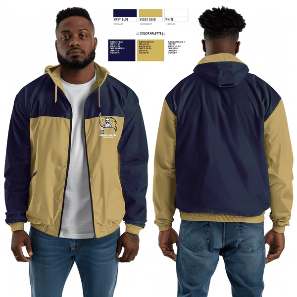 Windbreaker, Perrin Pirates, Football, Teamtime, Team time, sublimation, custom sports apparel, team uniforms, spirit wear, spiritwear, sports uniforms, custom shirts, team store, custom team store, fundraiser sports, apparel fundraiser