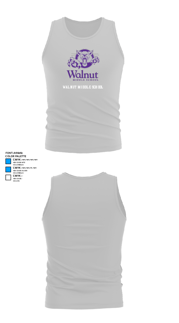Tank Top, Walnut Middle School, Spirit Store, Teamtime, Team time, sublimation, custom sports apparel, team uniforms, spirit wear, spiritwear, sports uniforms, custom shirts, team store, custom team store, fundraiser sports, apparel fundraiser