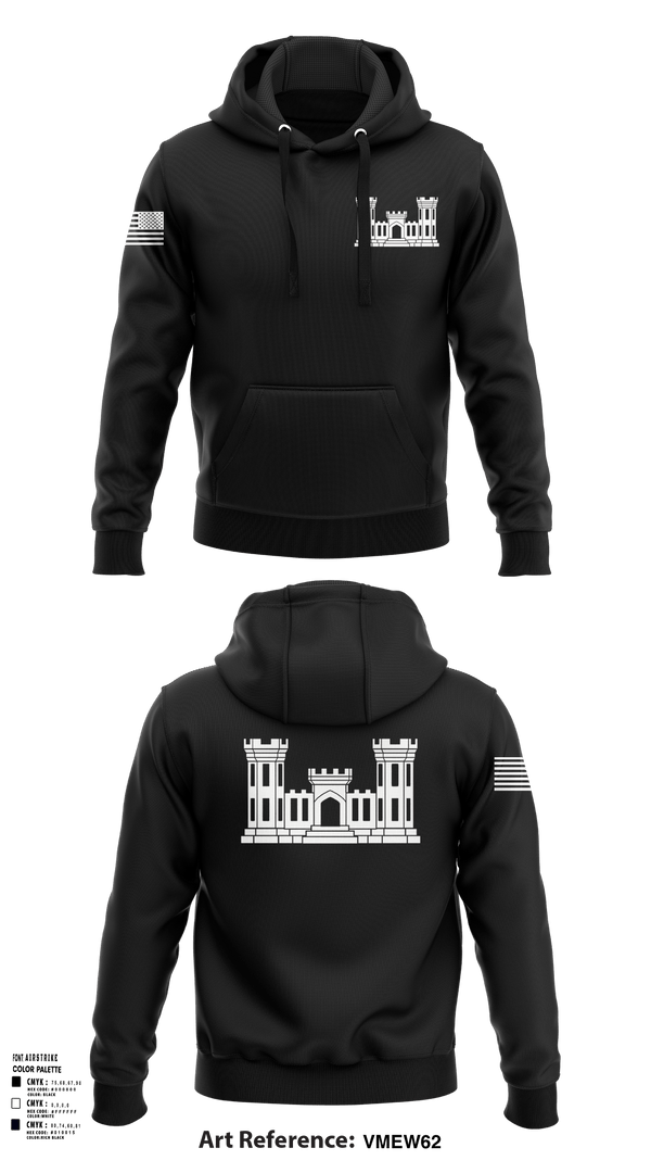 Hoodie, 250TH ENGINEERING COMPANY, National Guard, Teamtime, Team time, sublimation, custom sports apparel, team uniforms, spirit wear, spiritwear, sports uniforms, custom shirts, team store, custom team store, fundraiser sports, apparel fundraiser
