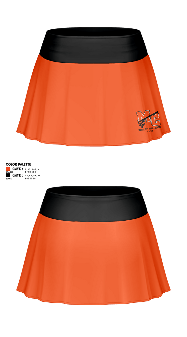 Skort, Marine City Middle School Cheer, Cheer, Teamtime, Team time, sublimation, custom sports apparel, team uniforms, spirit wear, spiritwear, sports uniforms, custom shirts, team store, custom team store, fundraiser sports, apparel fundraiser