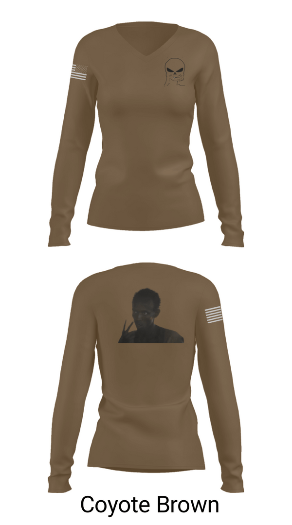 Womens Long Sleeve Vneck Shirt, B Co, 303d IEW BN, Army, Teamtime, Team time, sublimation, custom sports apparel, team uniforms, spirit wear, spiritwear, sports uniforms, custom shirts, team store, custom team store, fundraiser sports, apparel fundraiser