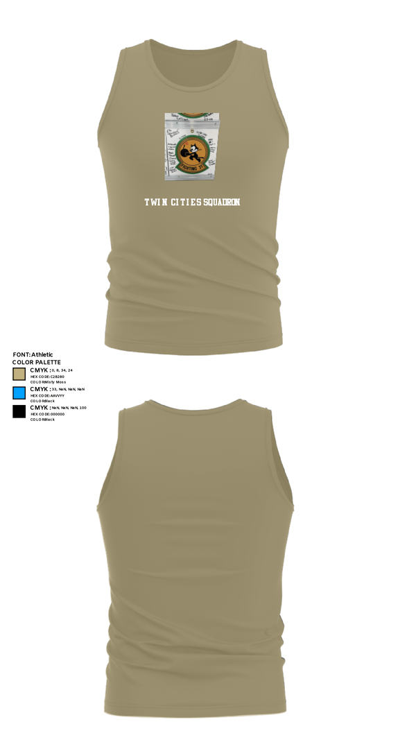 Tank Top, Twin cities squadron, Navy, Teamtime, Team time, sublimation, custom sports apparel, team uniforms, spirit wear, spiritwear, sports uniforms, custom shirts, team store, custom team store, fundraiser sports, apparel fundraiser