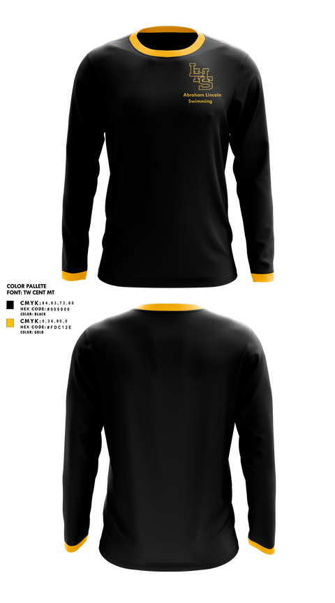 Long Sleeve Performance Shirt, Abraham Lincoln High School Swimming, Swimming, Teamtime, Team time, sublimation, custom sports apparel, team uniforms, spirit wear, spiritwear, sports uniforms, custom shirts, team store, custom team store, fundraiser sports, apparel fundraiser