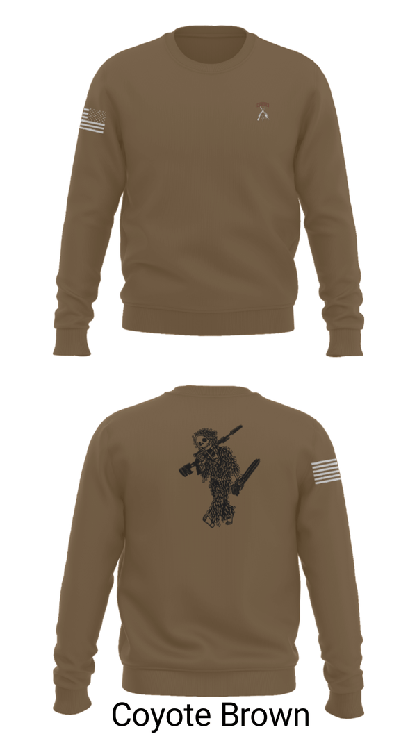 Crew Neck Sweatshirt, 2-5 CAV Snipers, Army, Teamtime, Team time, sublimation, custom sports apparel, team uniforms, spirit wear, spiritwear, sports uniforms, custom shirts, team store, custom team store, fundraiser sports, apparel fundraiser