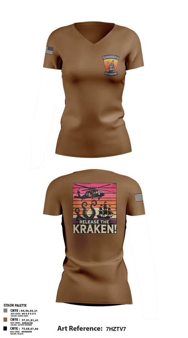 Womens Short Sleeve Vneck Shirt, A/2135th GSAB “SMUGGLERS”, Army, Teamtime, Team time, sublimation, custom sports apparel, team uniforms, spirit wear, spiritwear, sports uniforms, custom shirts, team store, custom team store, fundraiser sports, apparel fundraiser