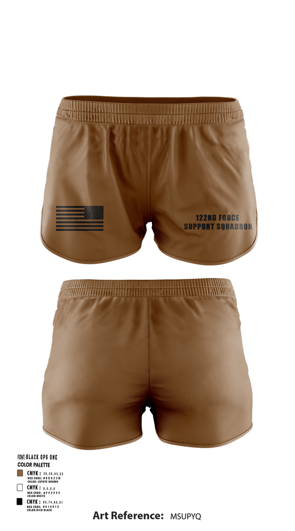Ranger Panties, 122nd Force Support Squadron, Air Force, Teamtime, Team time, sublimation, custom sports apparel, team uniforms, spirit wear, spiritwear, sports uniforms, custom shirts, team store, custom team store, fundraiser sports, apparel fundraiser