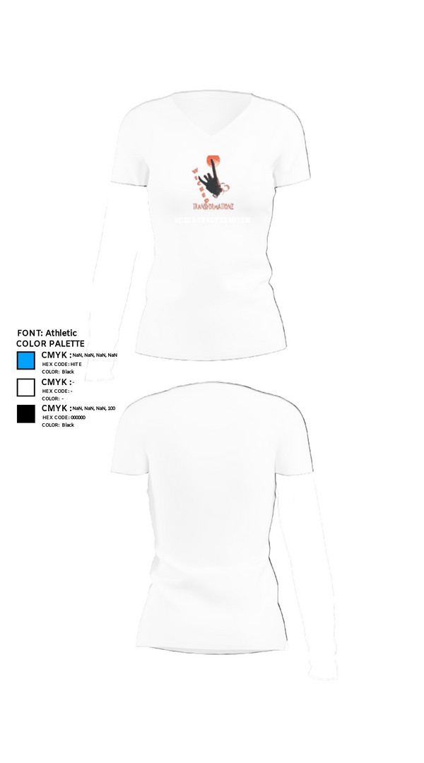 Womens Short Sleeve Vneck Shirt, Wicked Transformationz, , Teamtime, Team time, sublimation, custom sports apparel, team uniforms, spirit wear, spiritwear, sports uniforms, custom shirts, team store, custom team store, fundraiser sports, apparel fundraiser