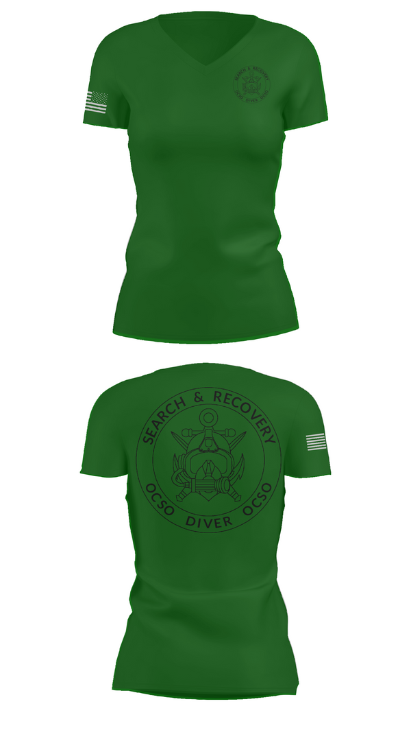 Womens Short Sleeve Vneck Shirt, Underwater Search & Recovery Team, Police, Teamtime, Team time, sublimation, custom sports apparel, team uniforms, spirit wear, spiritwear, sports uniforms, custom shirts, team store, custom team store, fundraiser sports, apparel fundraiser