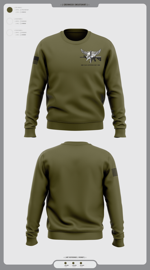 Crew Neck Sweatshirt, San Antonio SRT, Police, Teamtime, Team time, sublimation, custom sports apparel, team uniforms, spirit wear, spiritwear, sports uniforms, custom shirts, team store, custom team store, fundraiser sports, apparel fundraiser