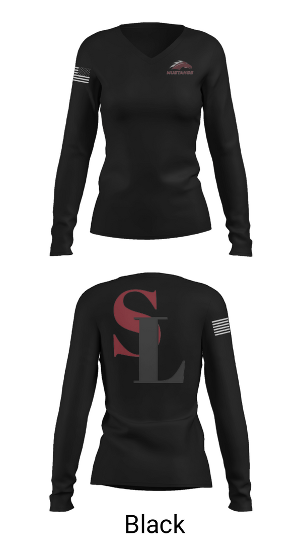 Women's Long Sleeve Vneck Shirt, Silver Lake Public School Cross Country, Cross Country, Teamtime, Team time, sublimation, custom sports apparel, team uniforms, spirit wear, spiritwear, sports uniforms, custom shirts, team store, custom team store, fundraiser sports, apparel fundraiser