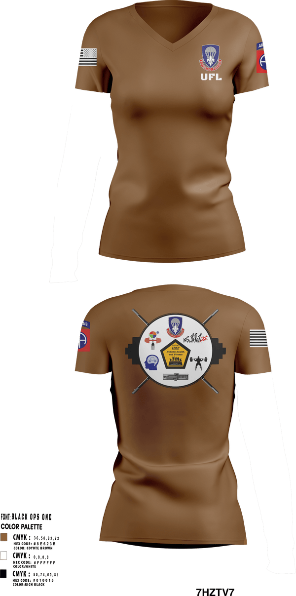 Womens Short Sleeve Vneck Shirt, 82nd ADSB H2F, Army, Teamtime, Team time, sublimation, custom sports apparel, team uniforms, spirit wear, spiritwear, sports uniforms, custom shirts, team store, custom team store, fundraiser sports, apparel fundraiser